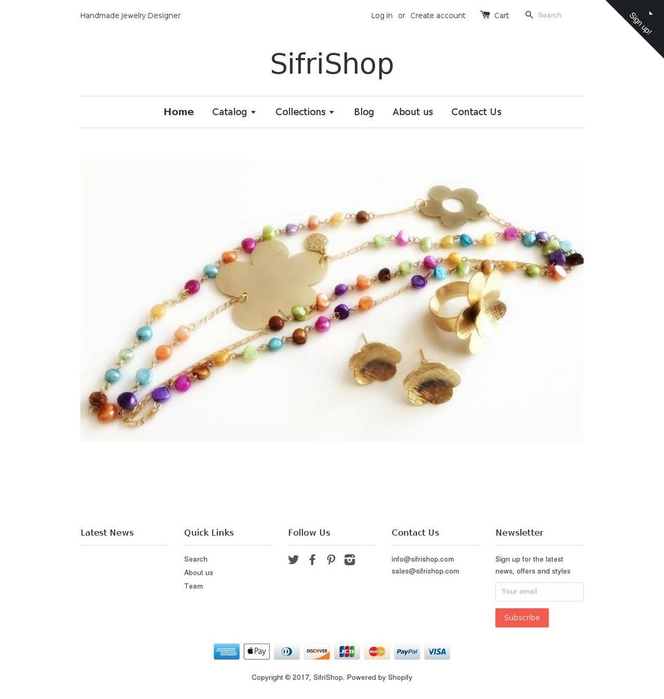 Modular Shopify theme site example sifrishop.com