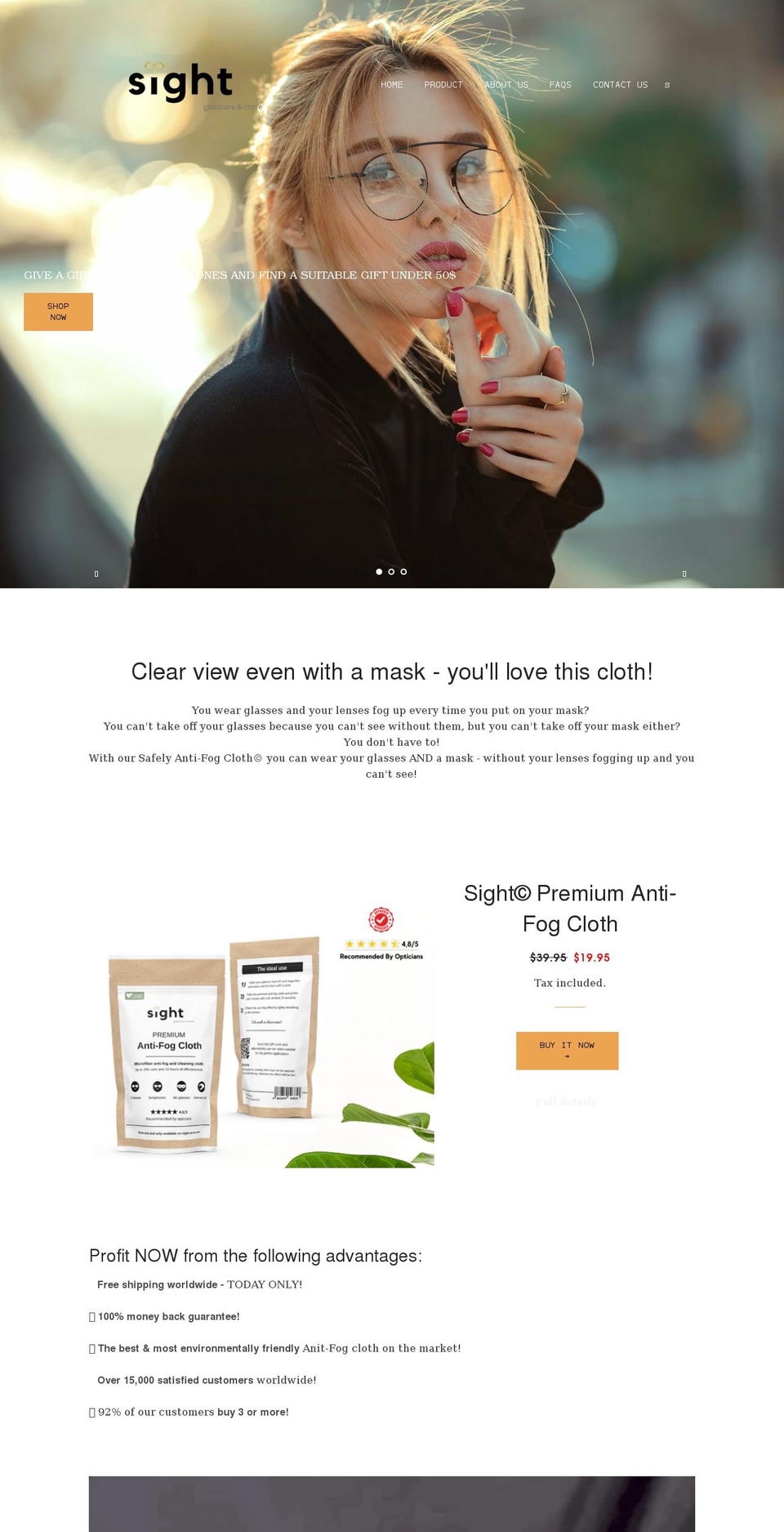 sight-shop.com shopify website screenshot