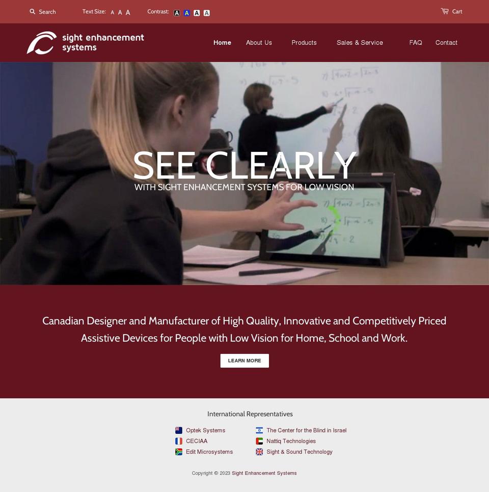 sightenhancement.ca shopify website screenshot