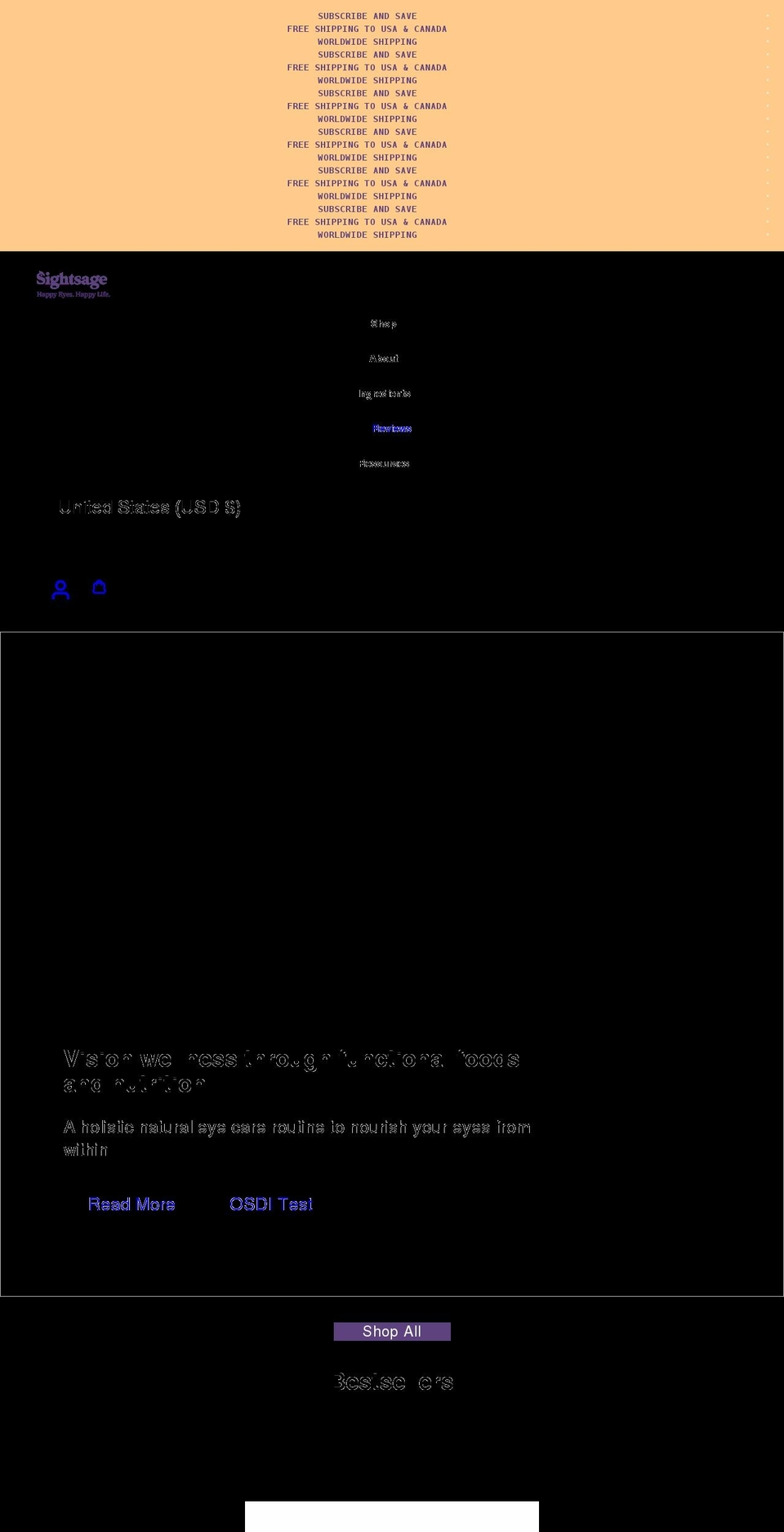 sightsage.com shopify website screenshot