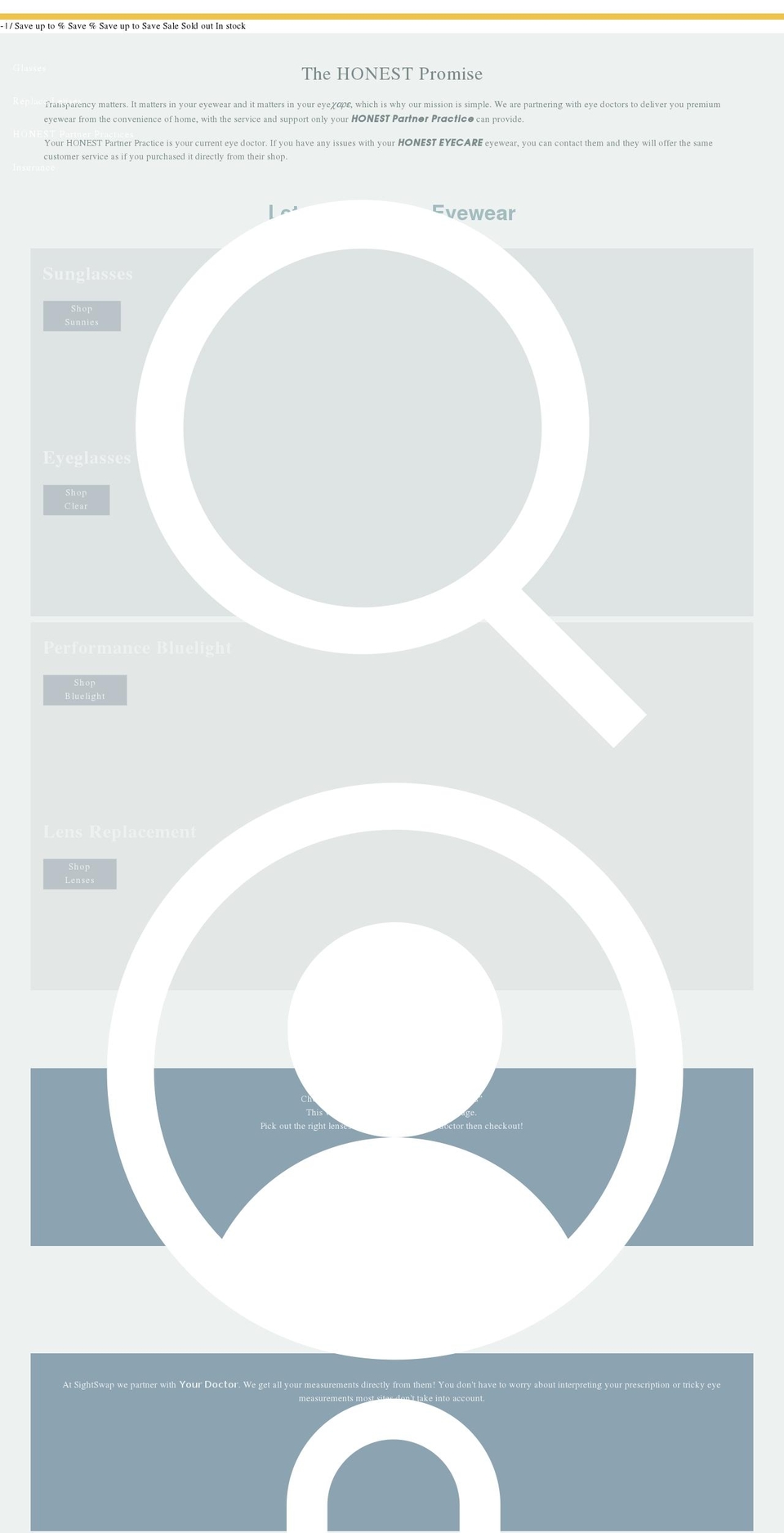 sightswap.com shopify website screenshot