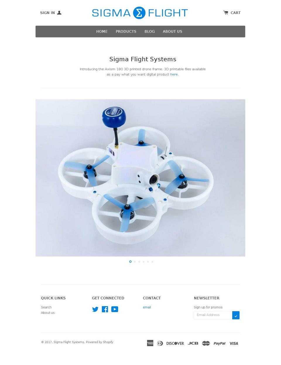 sigmaflightsystems.com shopify website screenshot