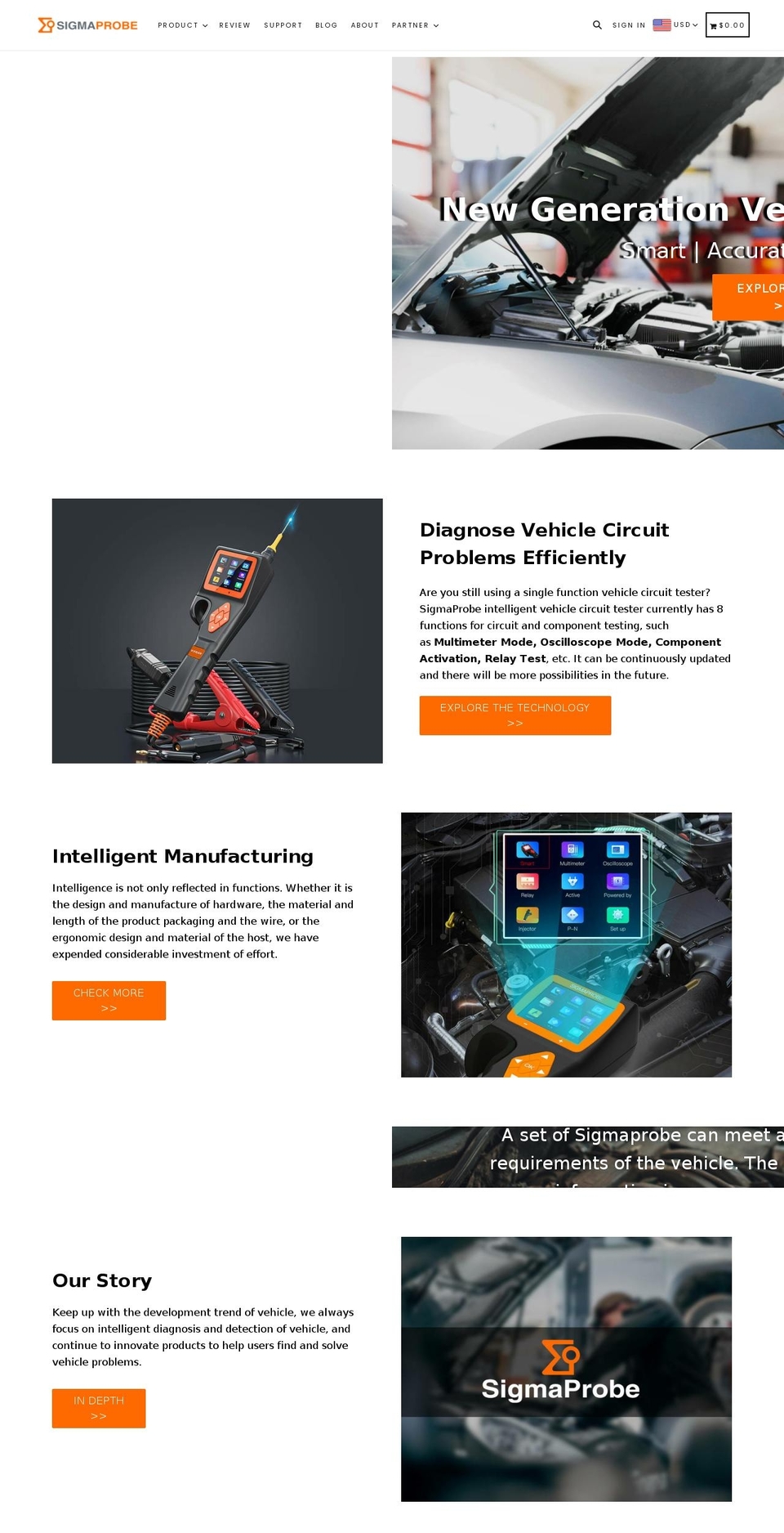 sigmaprobetek.com shopify website screenshot