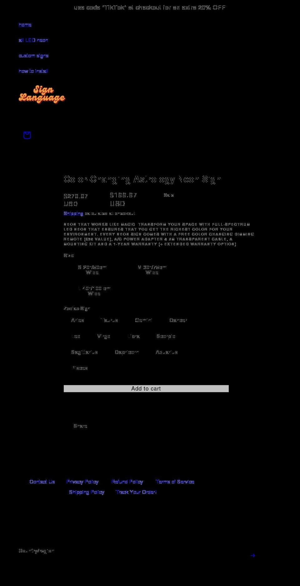 sign-language.co shopify website screenshot