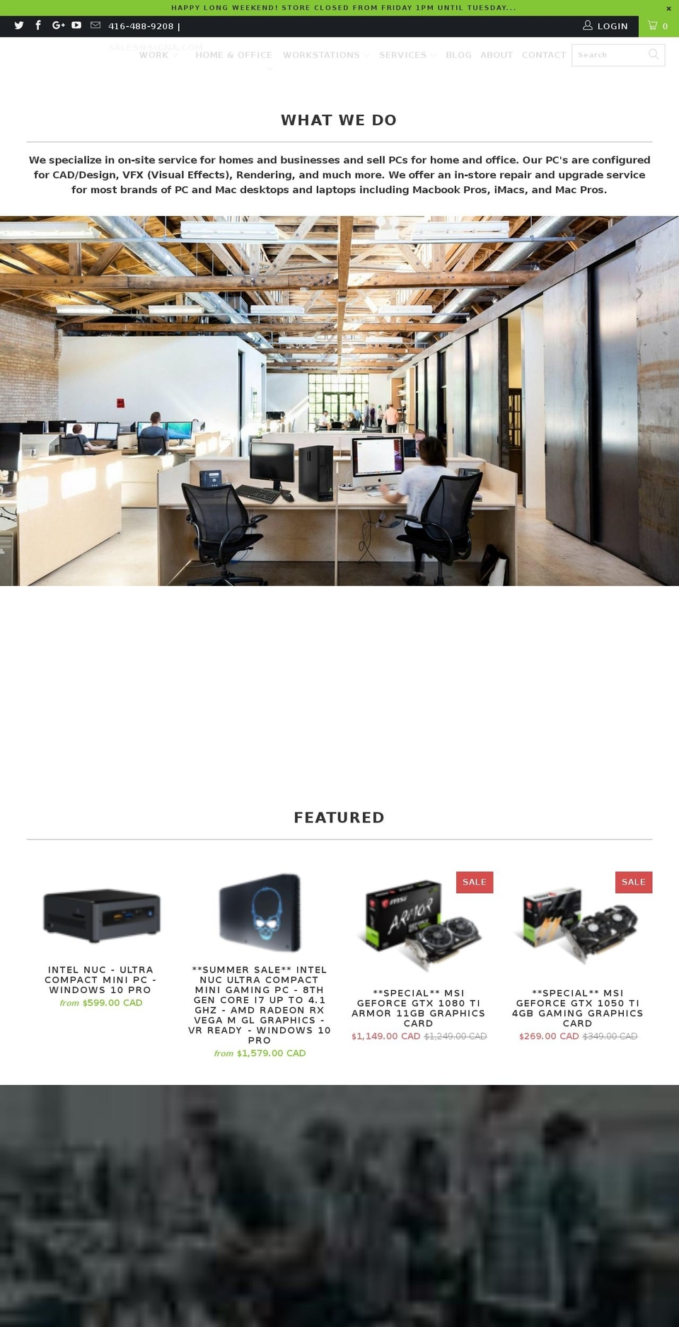 signa.com shopify website screenshot