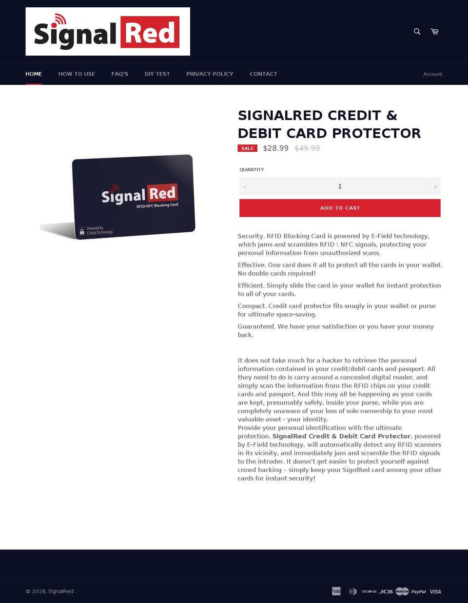 signal-red.com shopify website screenshot