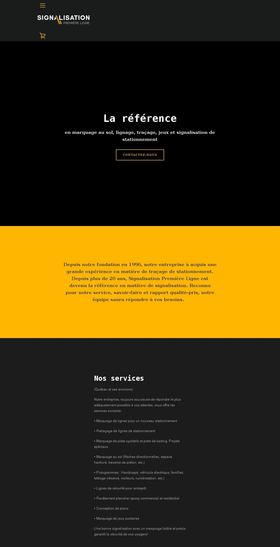 signalisationpremiereligne.com shopify website screenshot