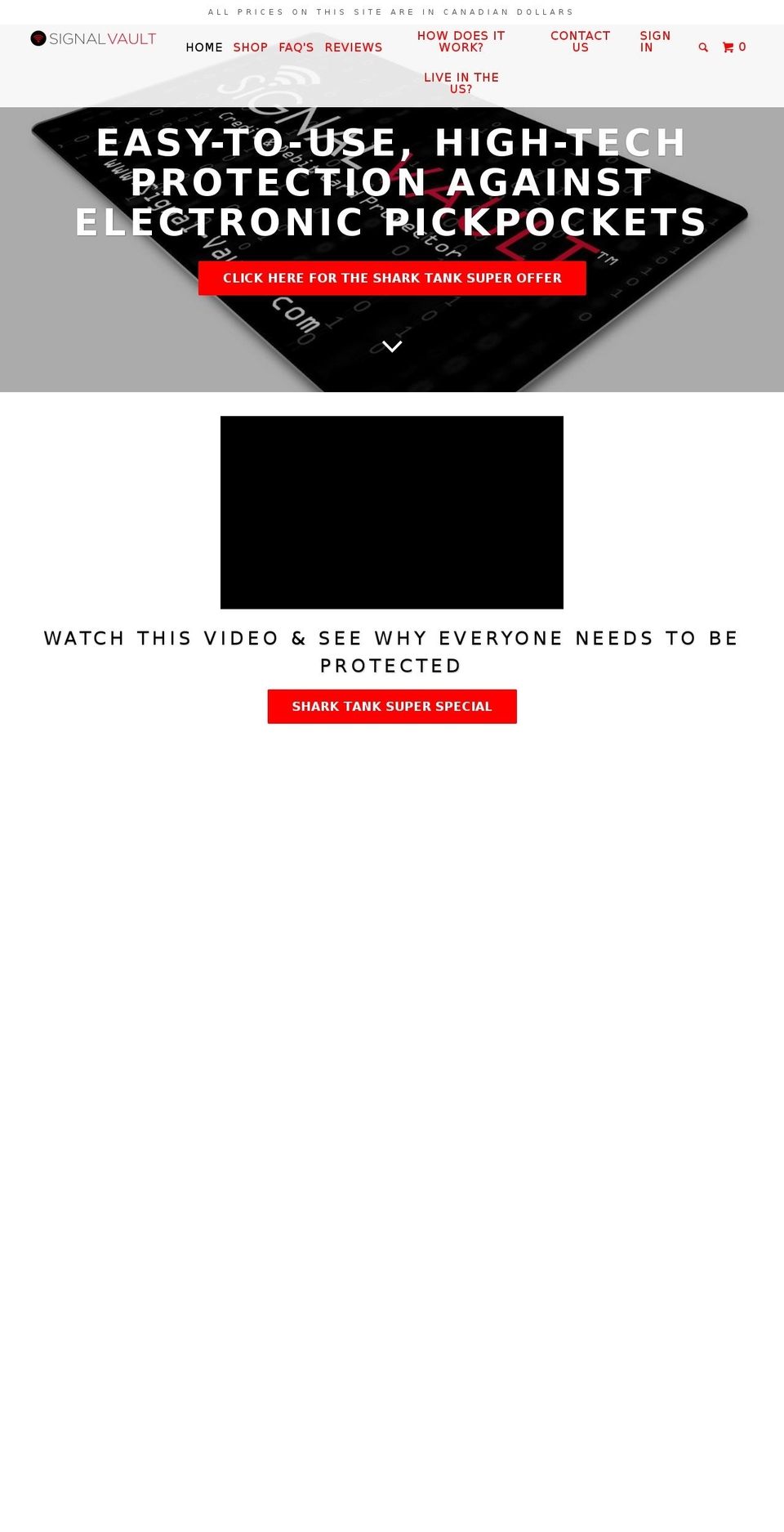signalvaultcanada.ca shopify website screenshot