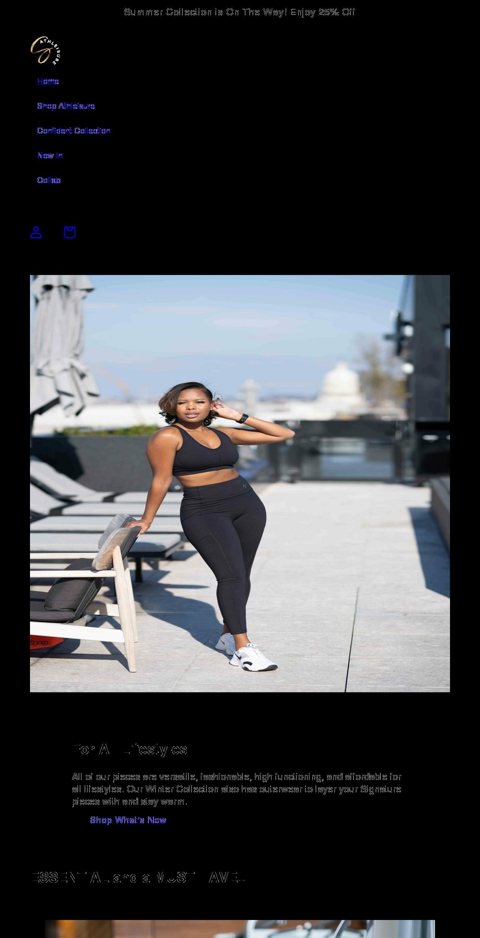 signatureathleisure.com shopify website screenshot