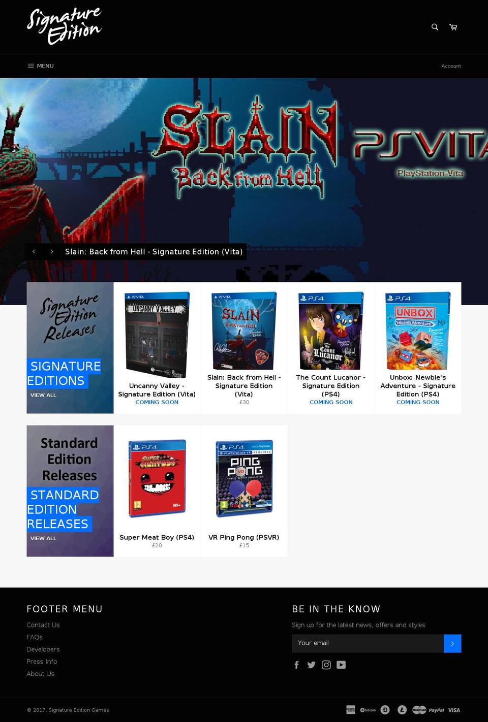 signatureeditiongames.com shopify website screenshot