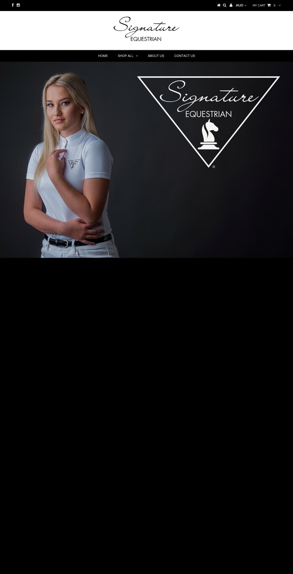 signatureequestrian.com.au shopify website screenshot