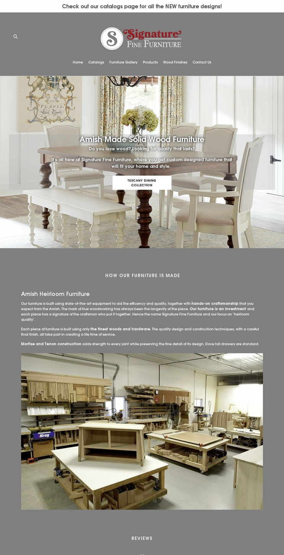 signaturefinefurniture.ca shopify website screenshot