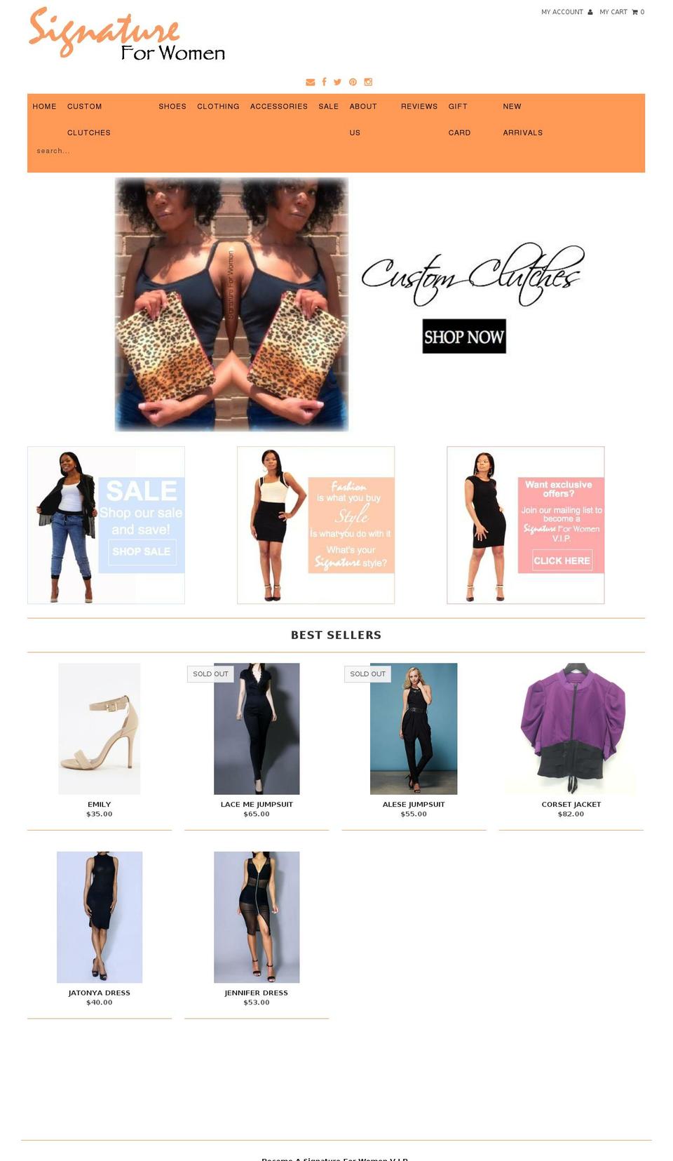 signatureforwomen.com — Shopify storefront screenshot