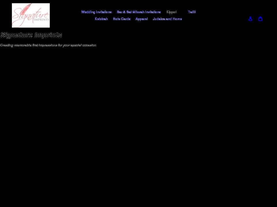 signatureimprints.net shopify website screenshot
