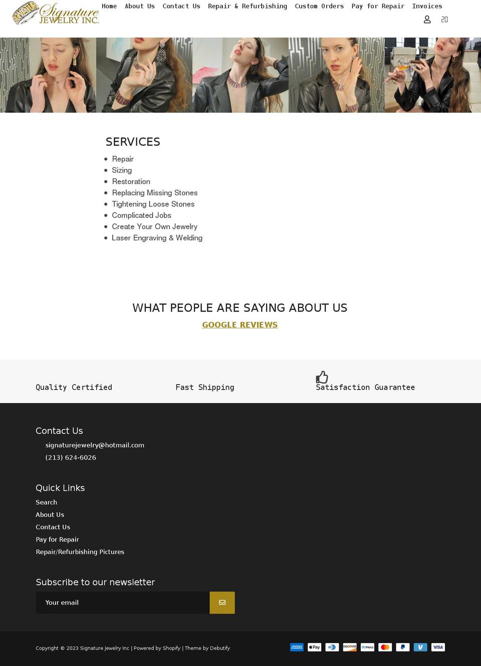 signaturejewelryinc.com shopify website screenshot