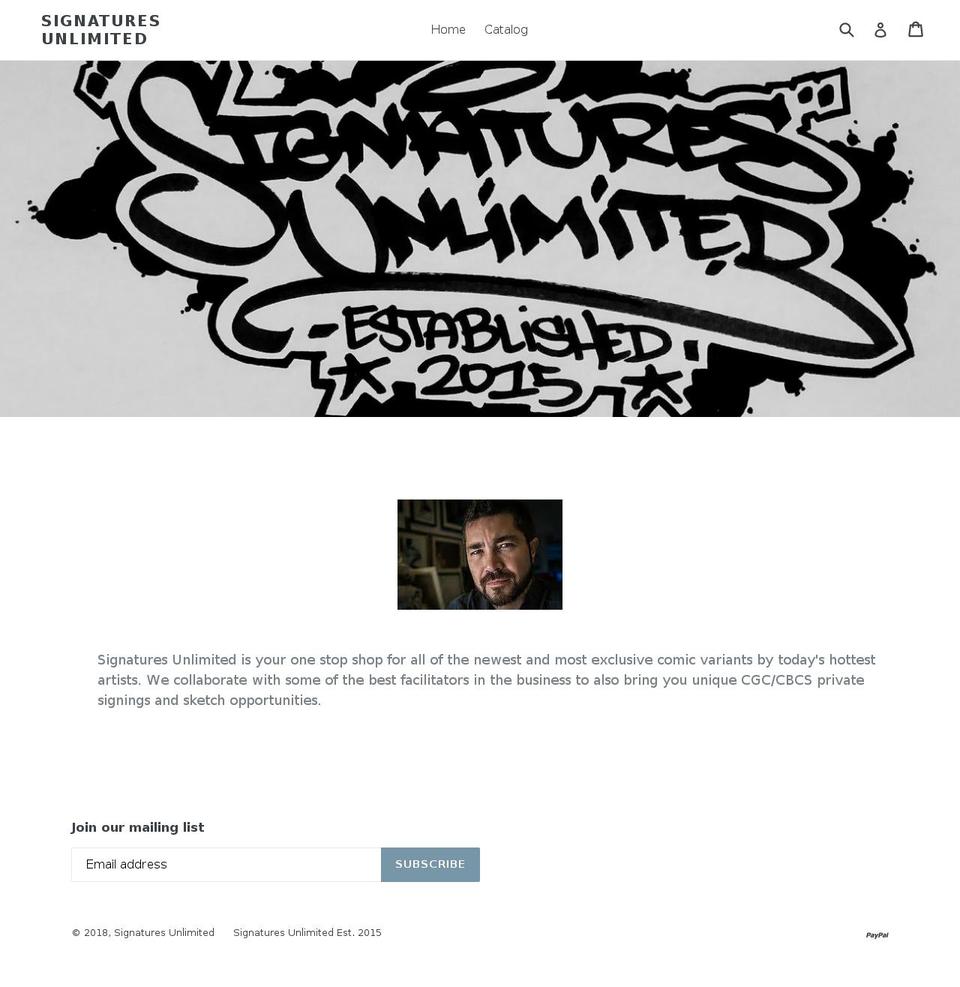 signaturesunlimited.com shopify website screenshot
