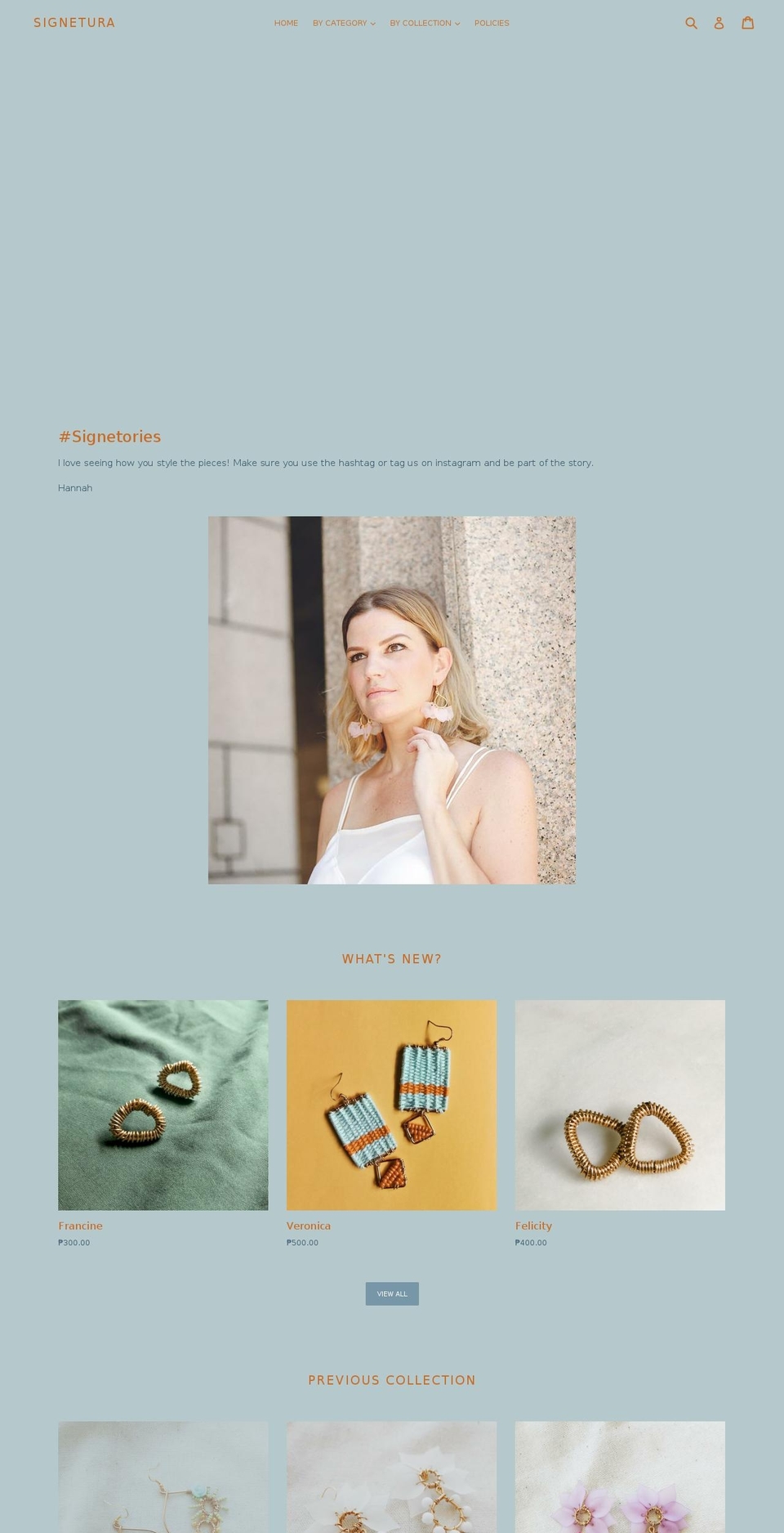 signetura.com — Shopify storefront screenshot