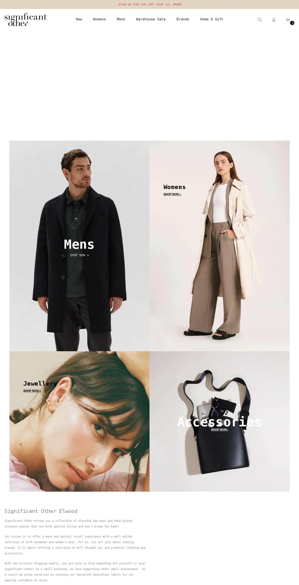 significant-other.com.au shopify website screenshot