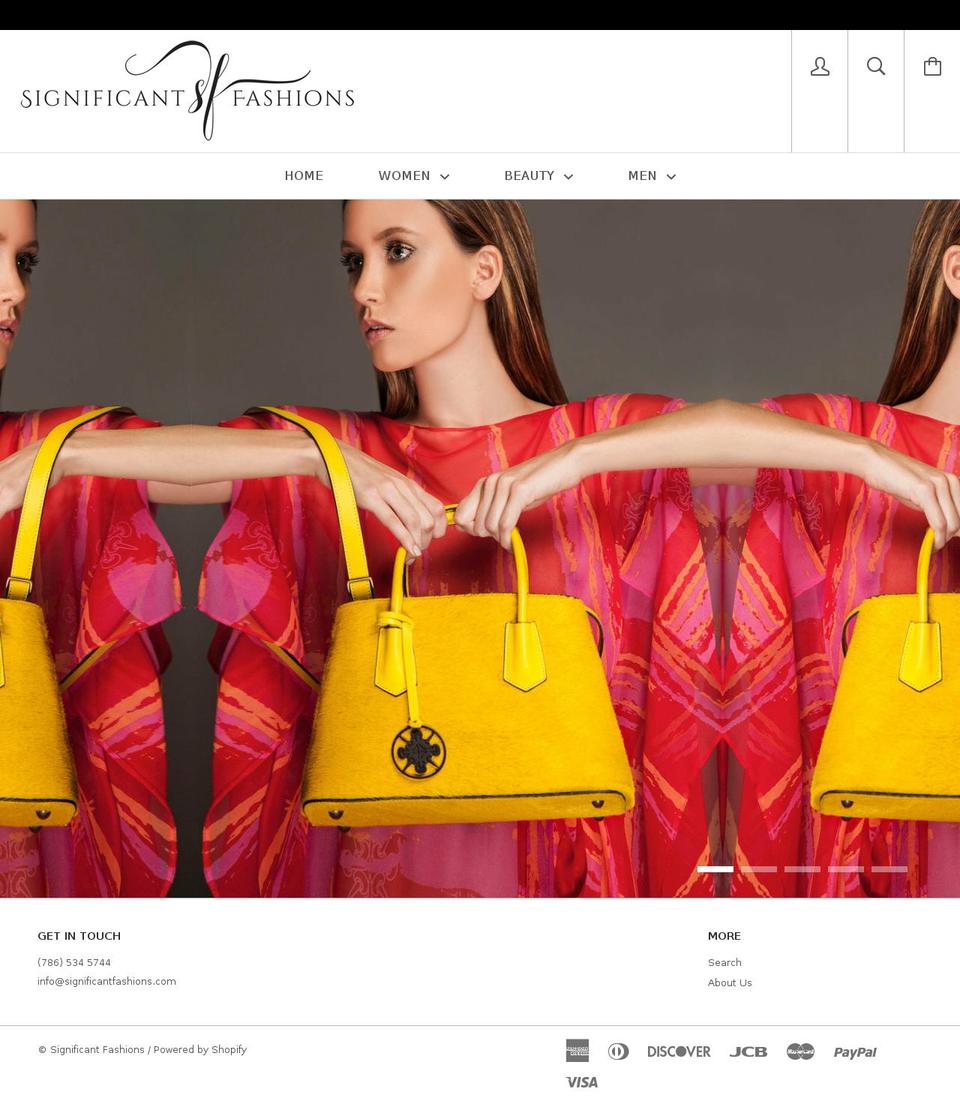significantfashions.com shopify website screenshot