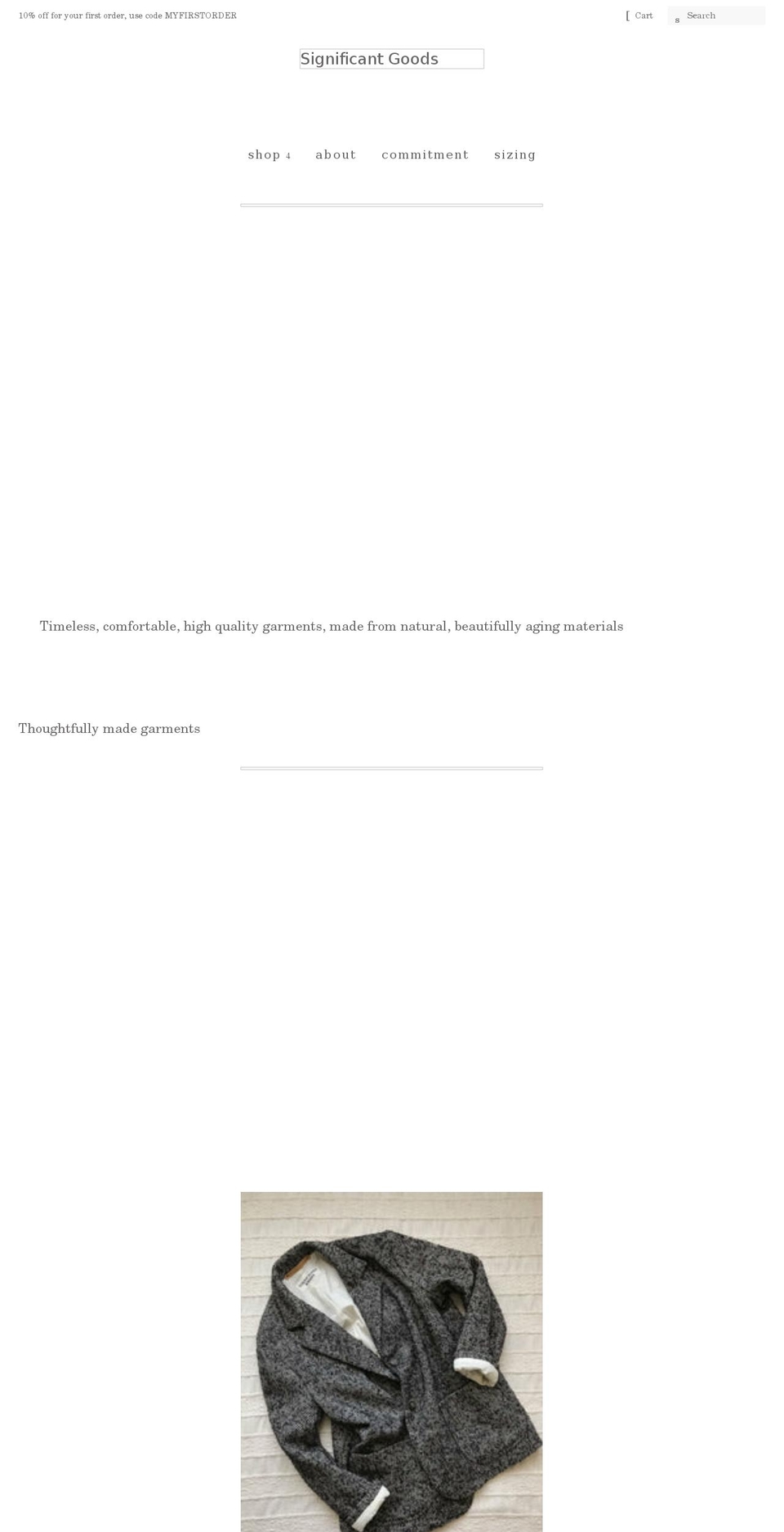 significantgoods.com shopify website screenshot