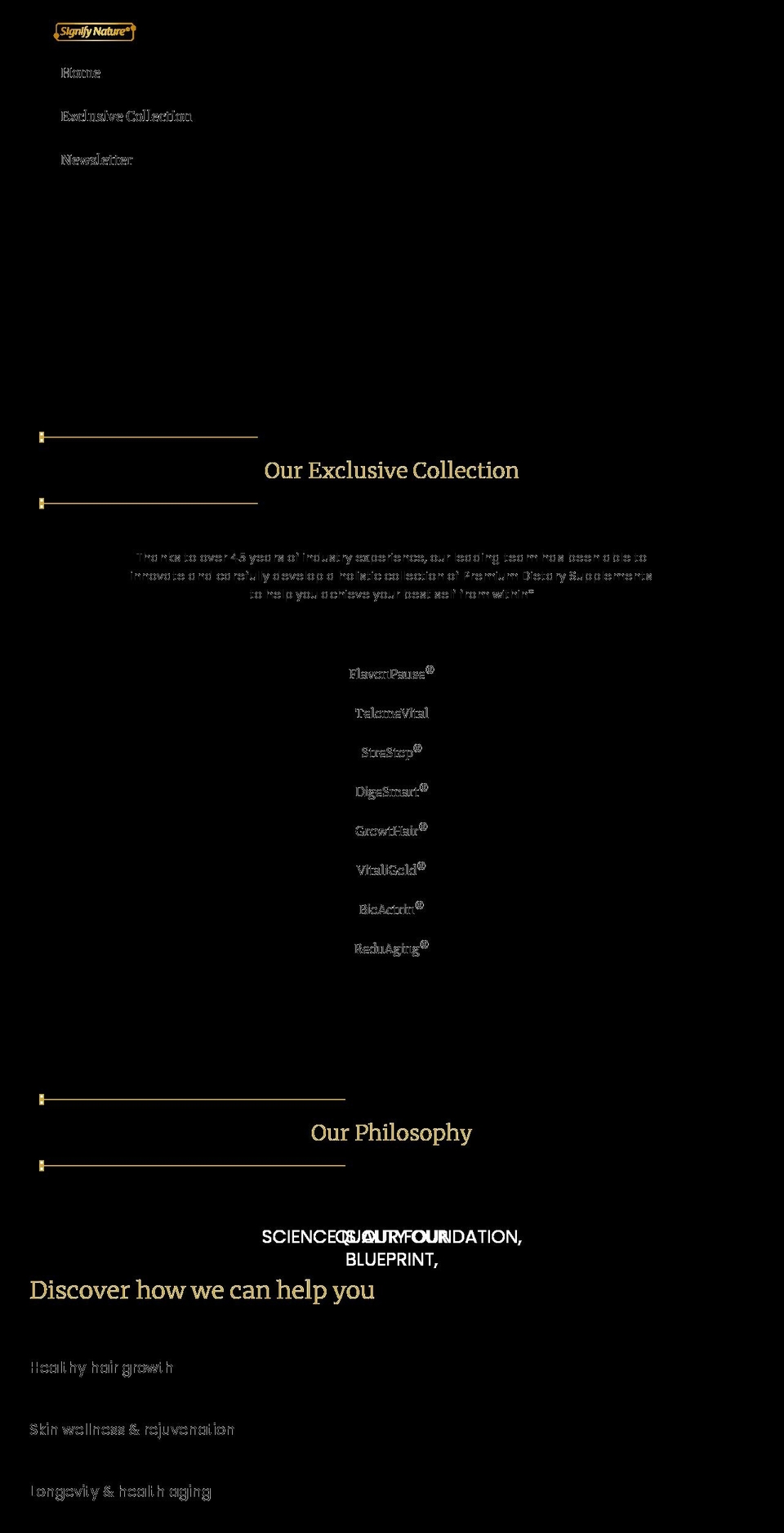 signifynature.com shopify website screenshot