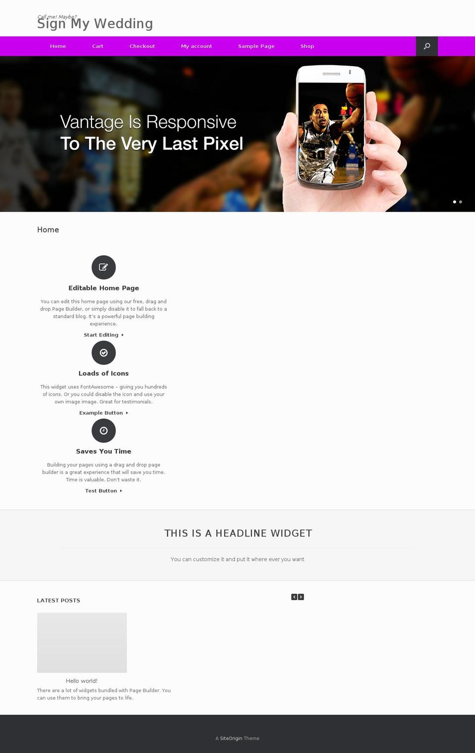 signmywedding.com — Shopify storefront screenshot