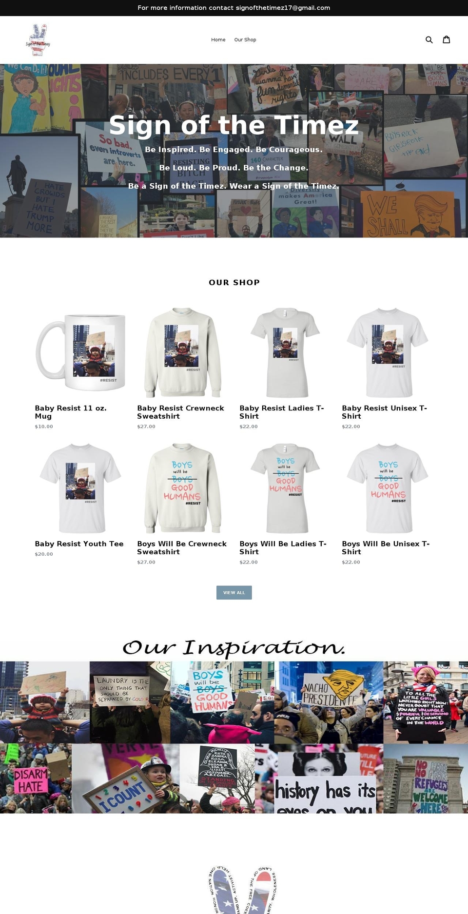 signofthetimez.com shopify website screenshot