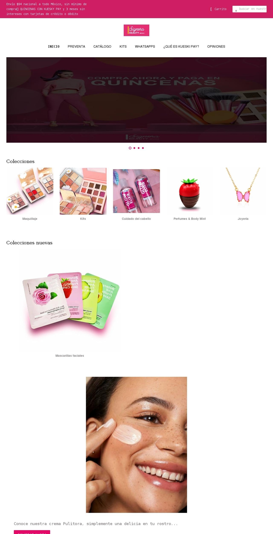 signora-beauty.com shopify website screenshot