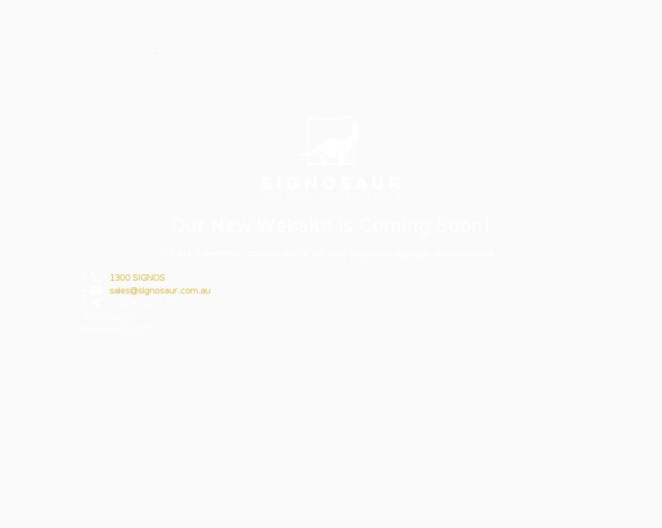 signosaur.com.au shopify website screenshot