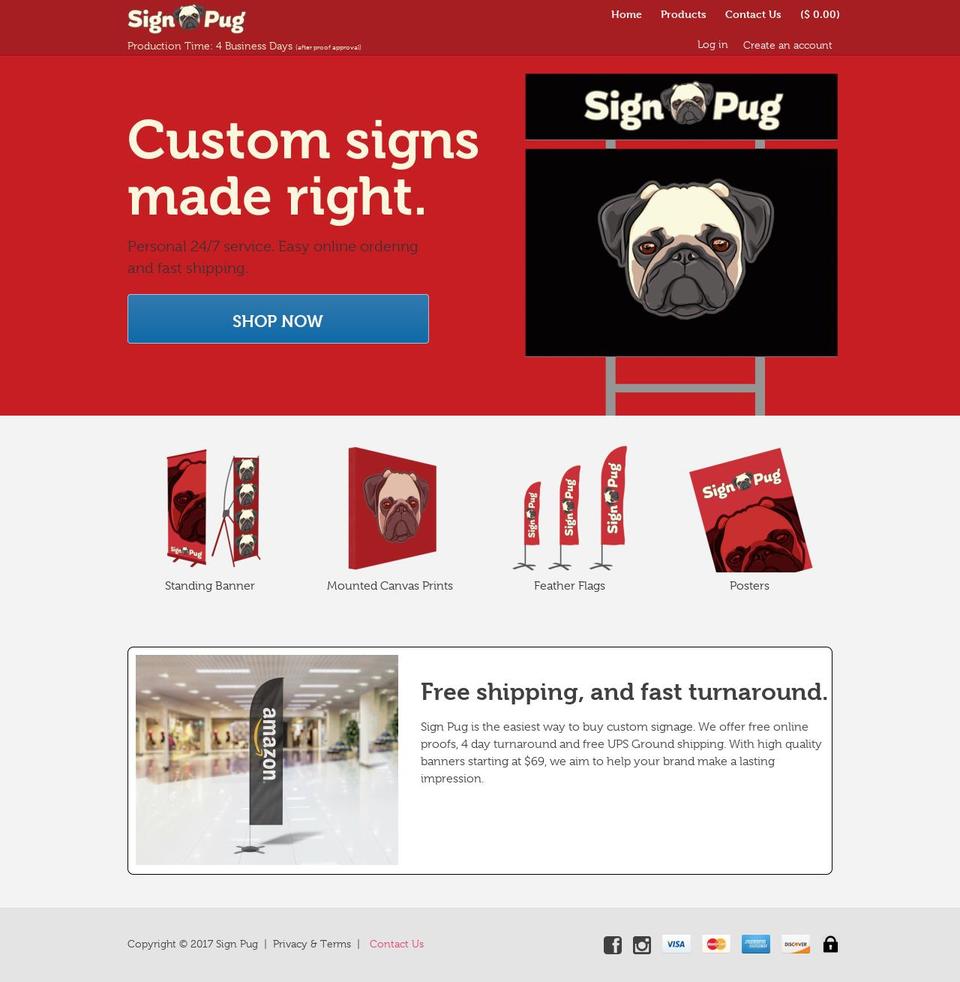 signpug.com shopify website screenshot