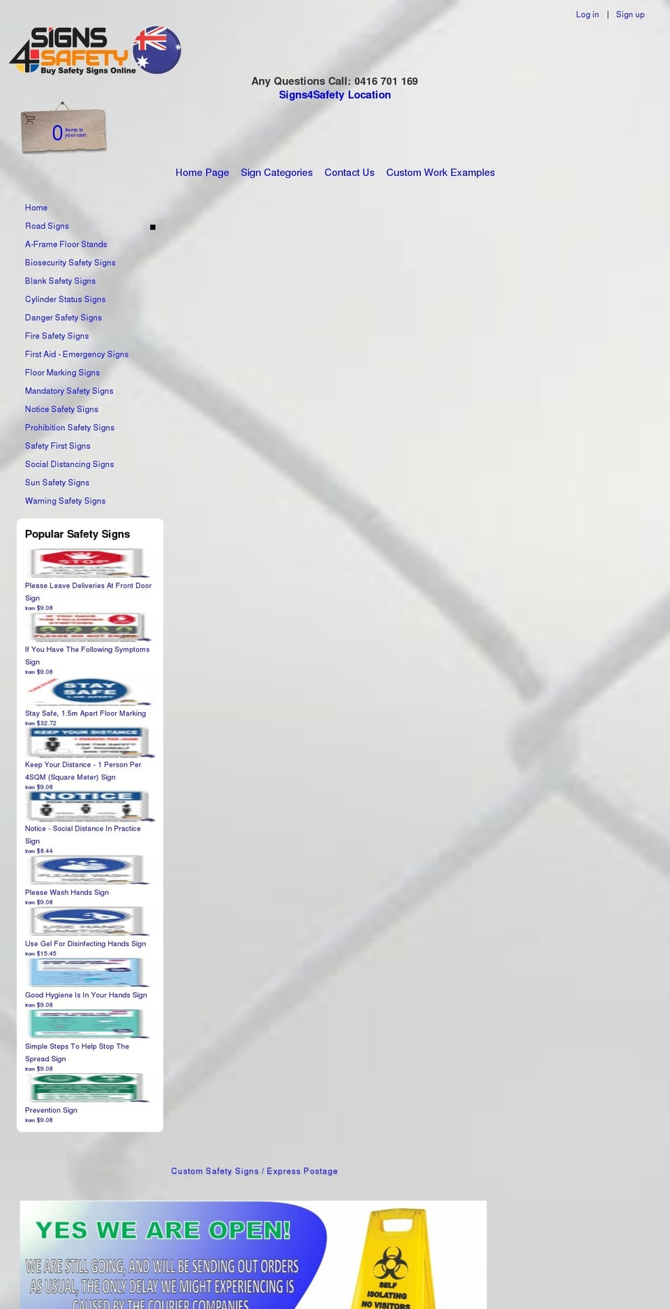 signs4safety.com.au shopify website screenshot