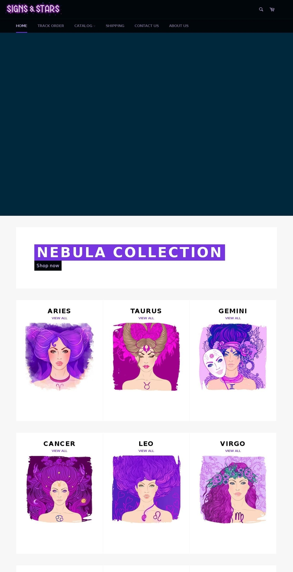 signsandstars.com shopify website screenshot