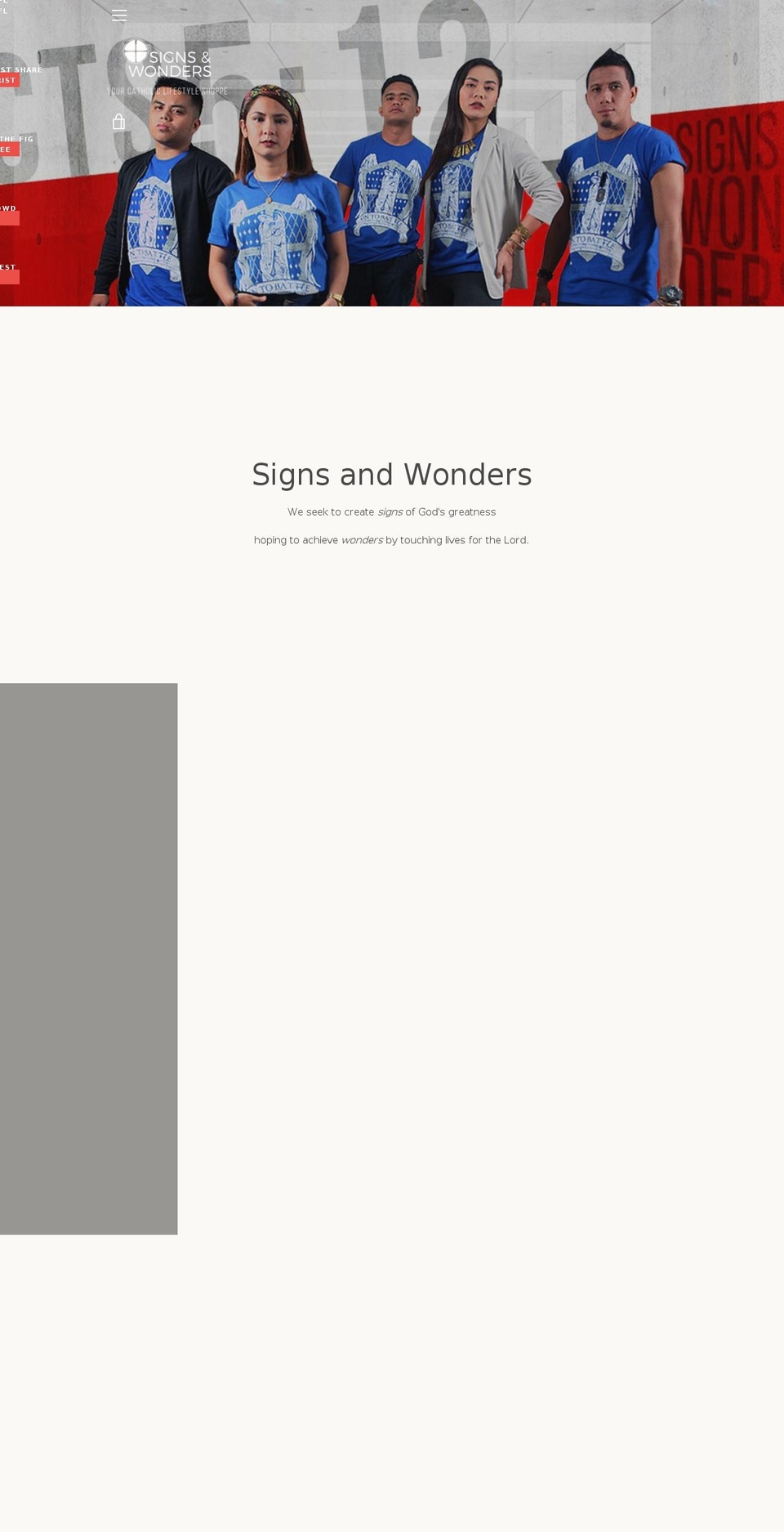 signsandwondersshoppe.com — Shopify storefront screenshot