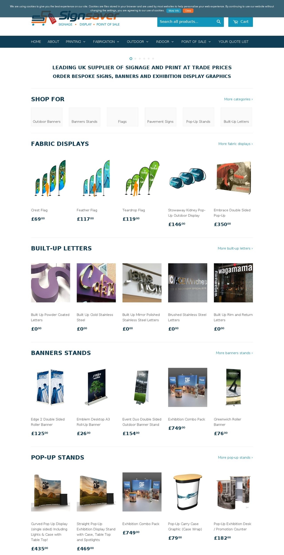 signsaver.co.uk shopify website screenshot