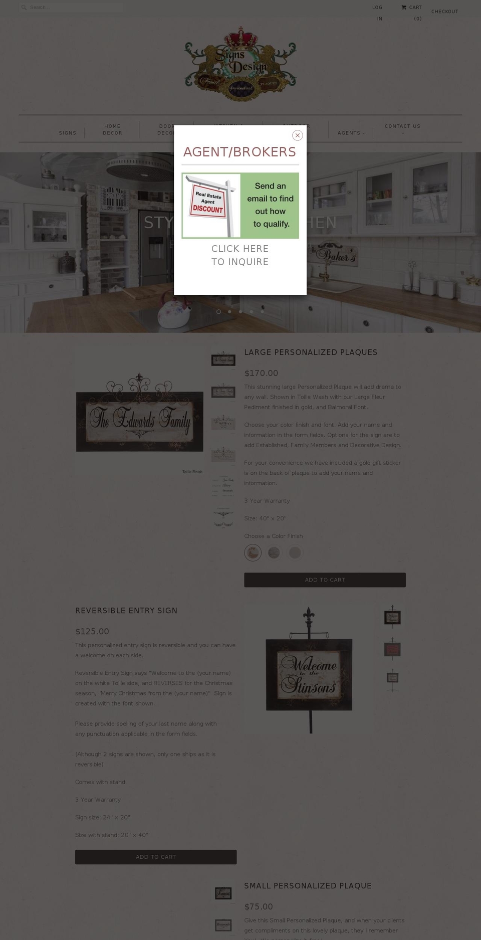 signsforclosing.com shopify website screenshot