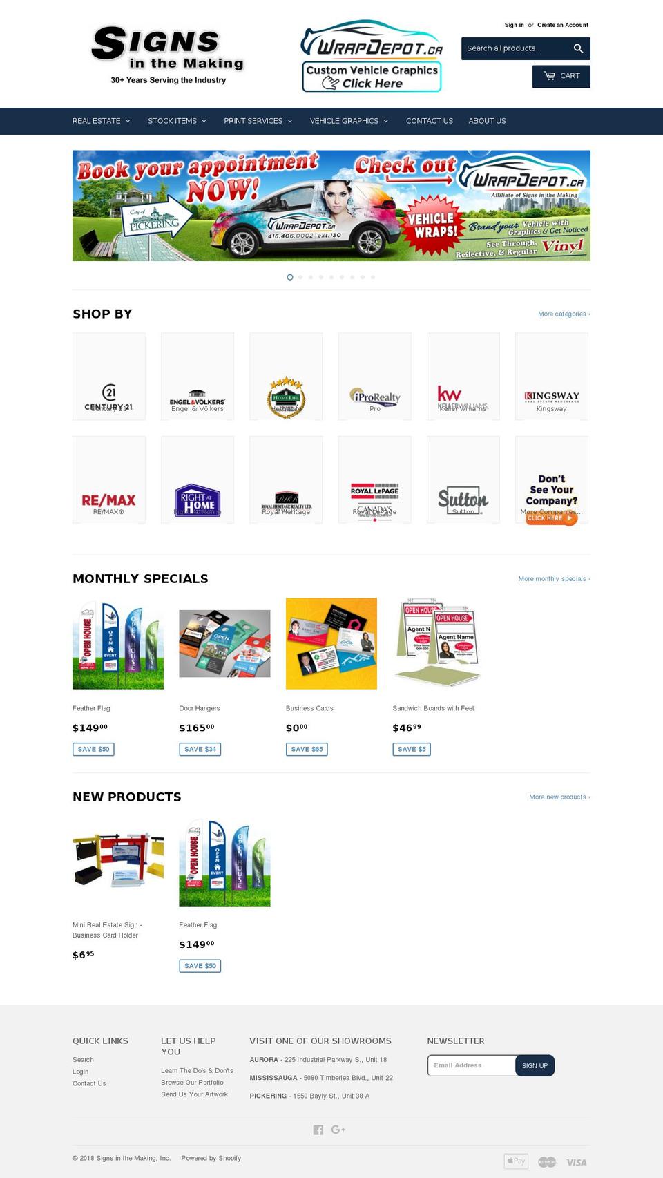 signsinthemaking.com shopify website screenshot