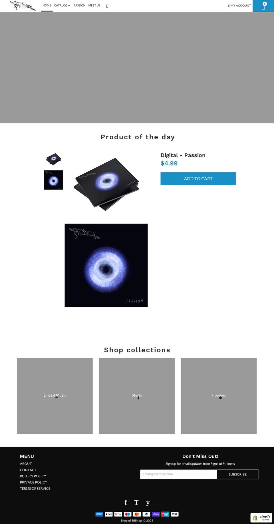 Konversion theme Shopify theme site example signsofstillness.shop