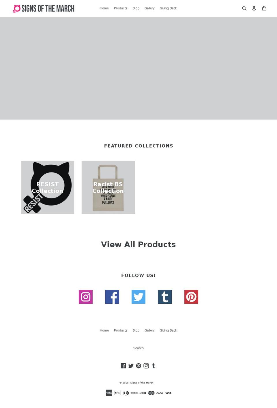 signsofthemarch.com — Shopify storefront screenshot