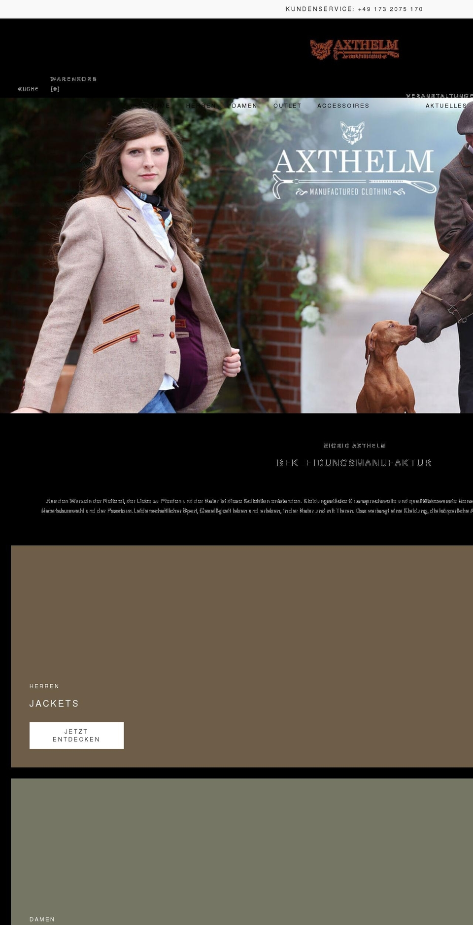 Sigrid Axthelm Custom Theme Shopify theme site example sigridaxthelm.de