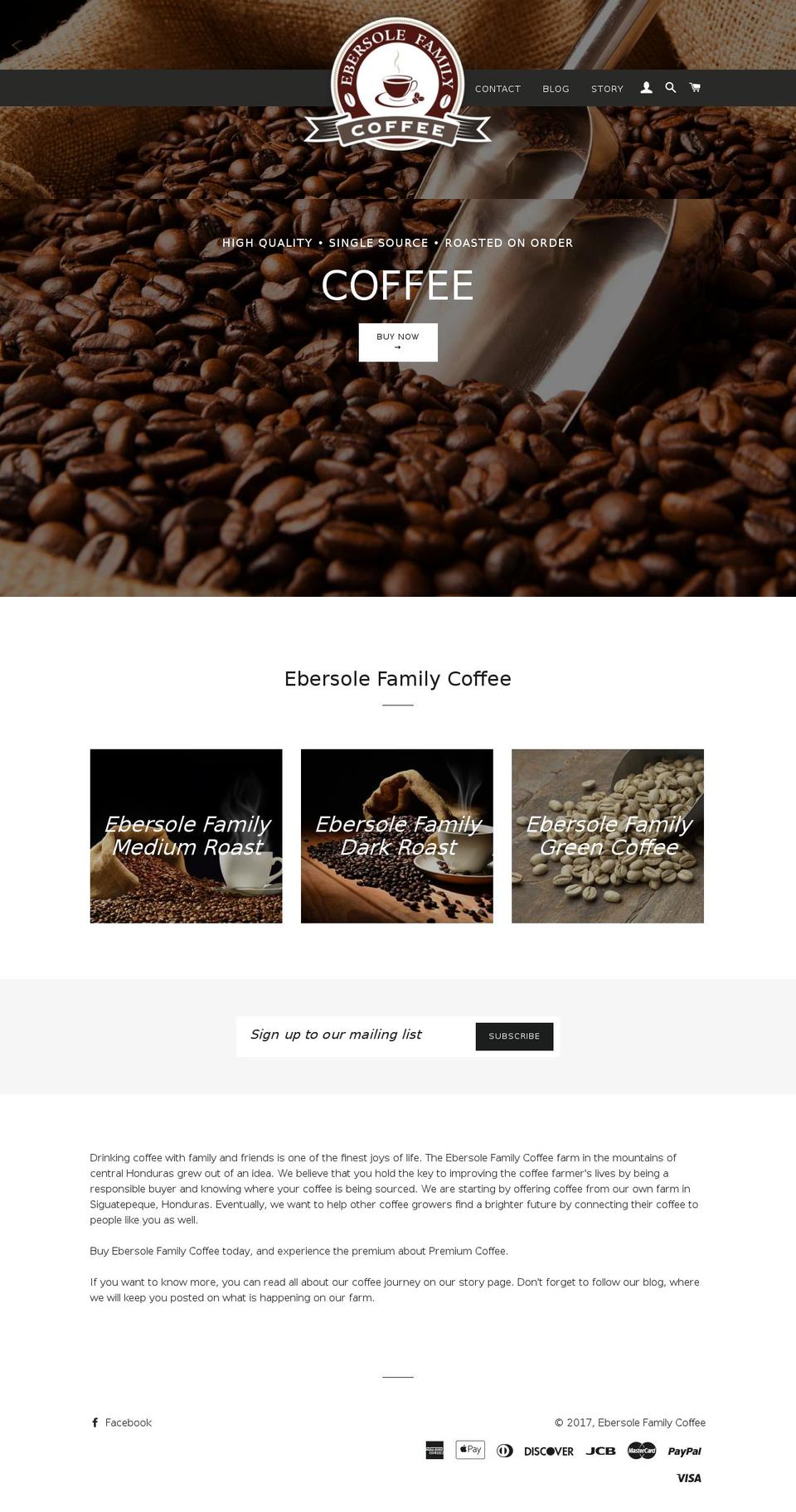 siguafamilycoffee.com shopify website screenshot