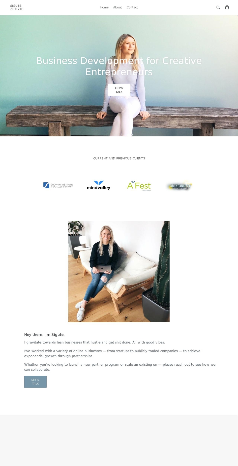 sigutezitikyte.com — Shopify storefront screenshot