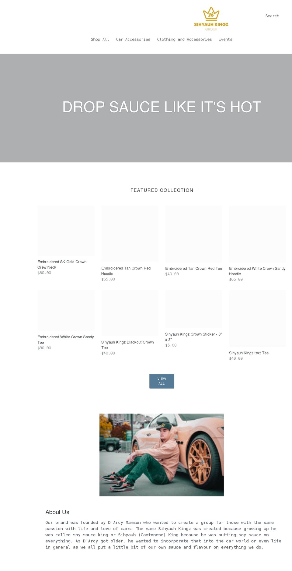 sihyauhkingz.com shopify website screenshot