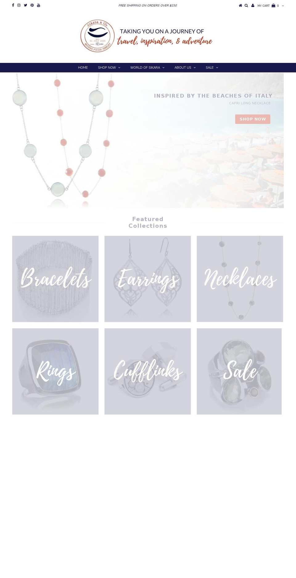 sikarajewelry.com — Shopify storefront screenshot
