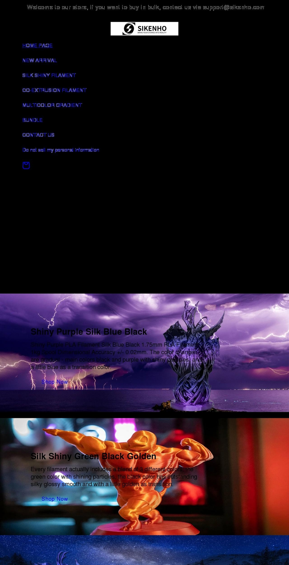 sikenho.com shopify website screenshot