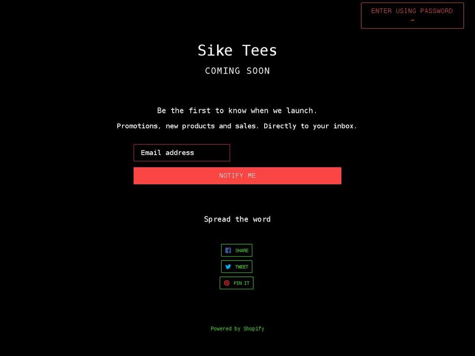 siketees.com shopify website screenshot