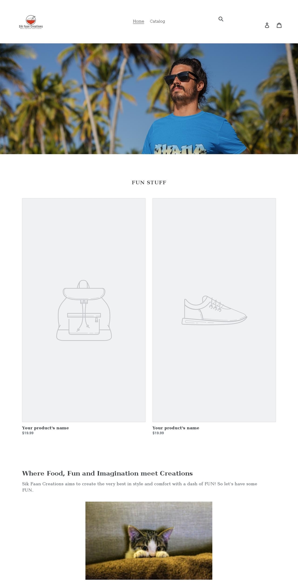 sikfaancreations.com shopify website screenshot