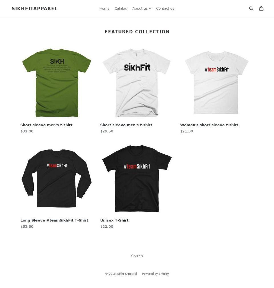 sikhfitapparel.com — Shopify storefront screenshot