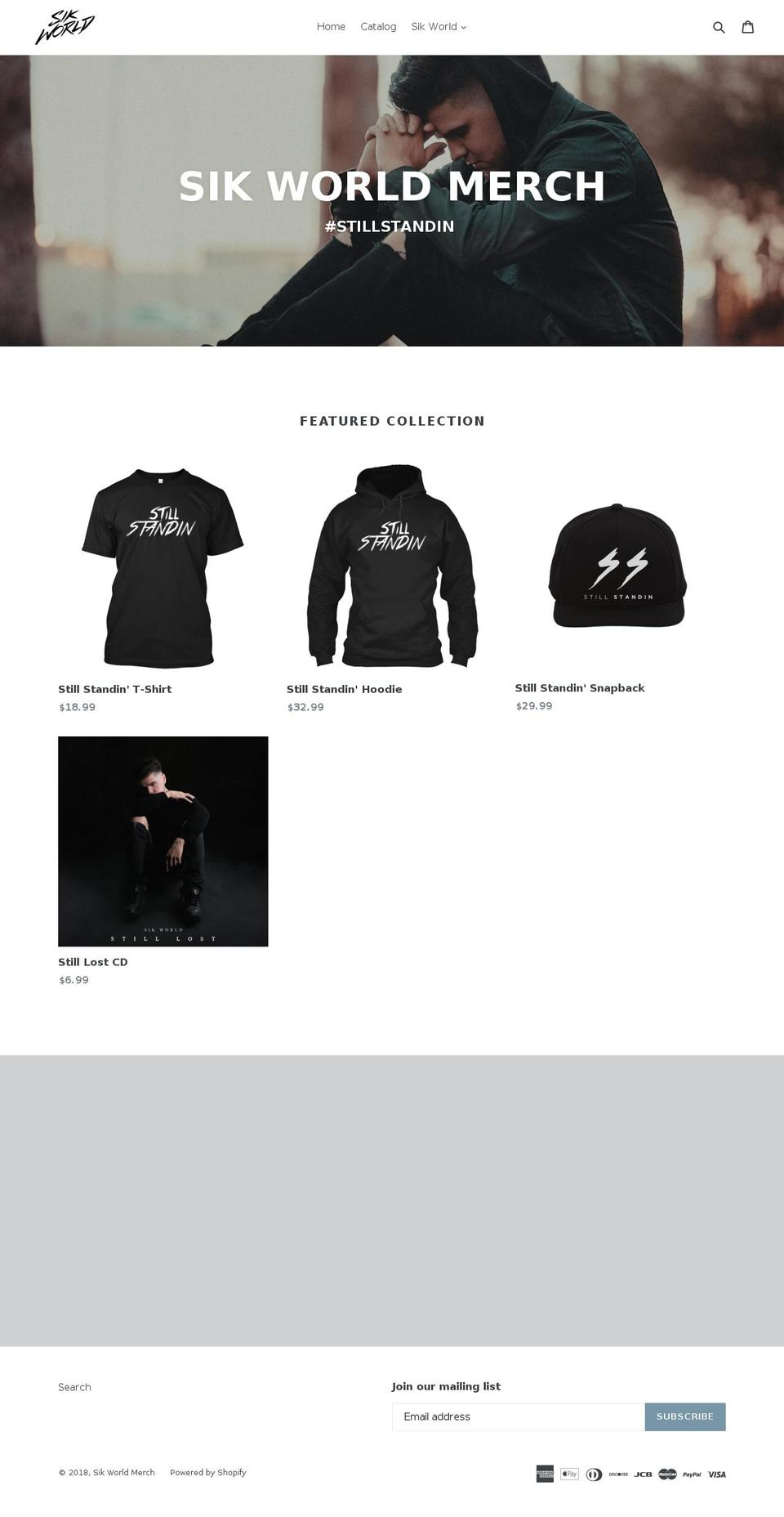 sikworldmerch.com shopify website screenshot
