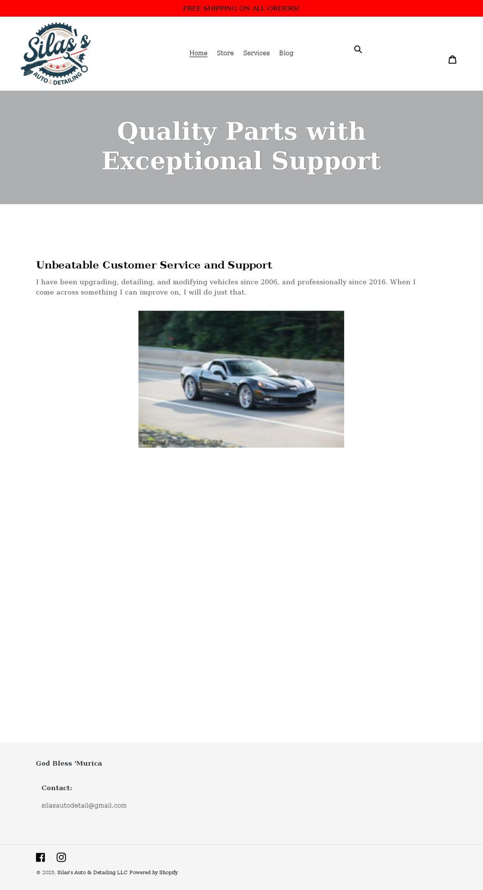 silasauto.com shopify website screenshot