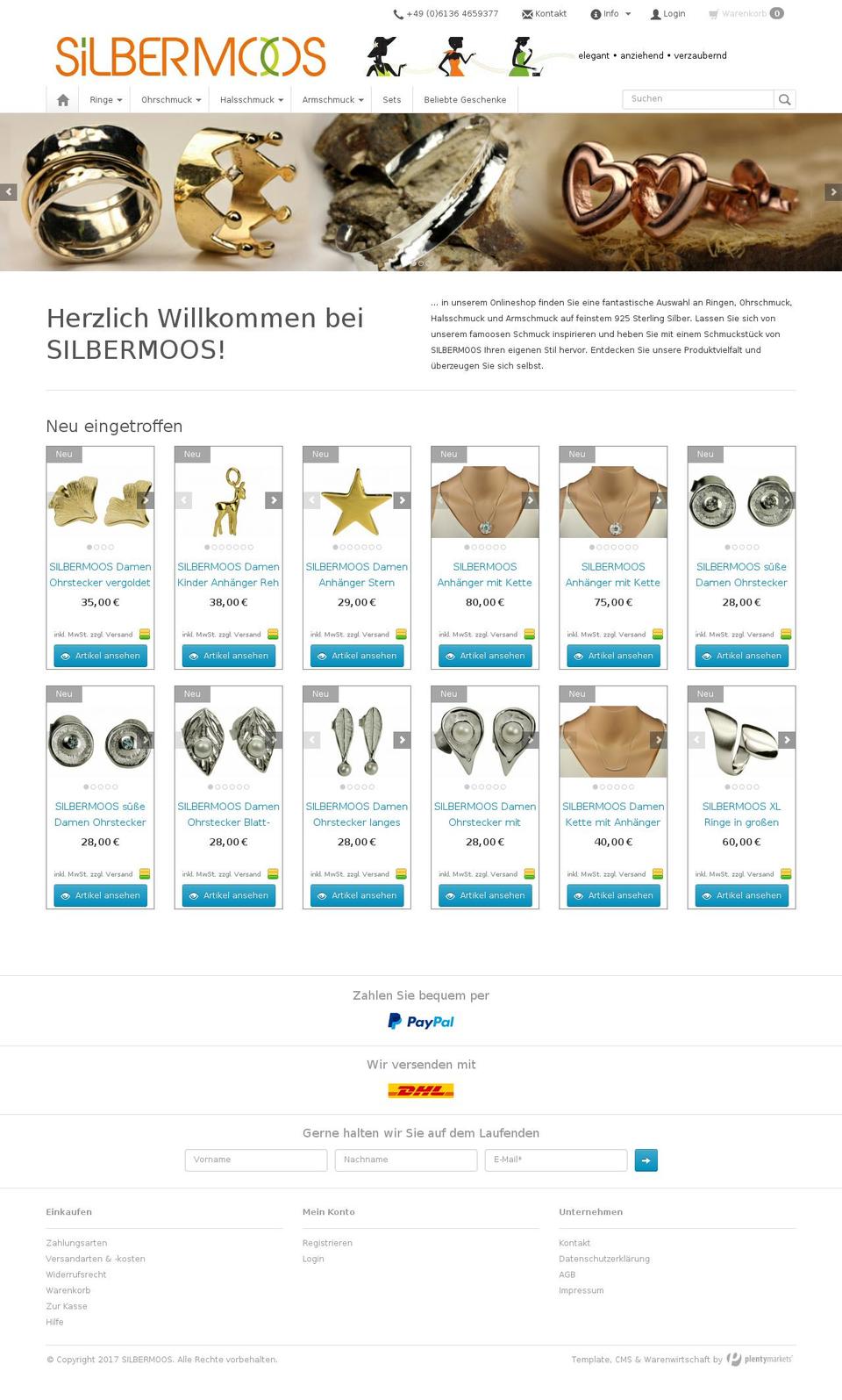 silbermoos.com shopify website screenshot